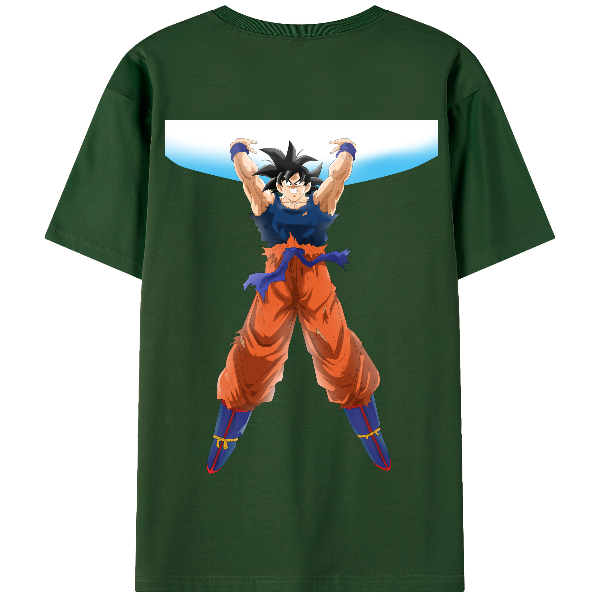 （画像用） ドラゴンボール 孫悟空（そん ごくう）Son Goku カカロット DRAGON BALL Kakarotto 綿100％半袖Tシャツ（背面プリント）